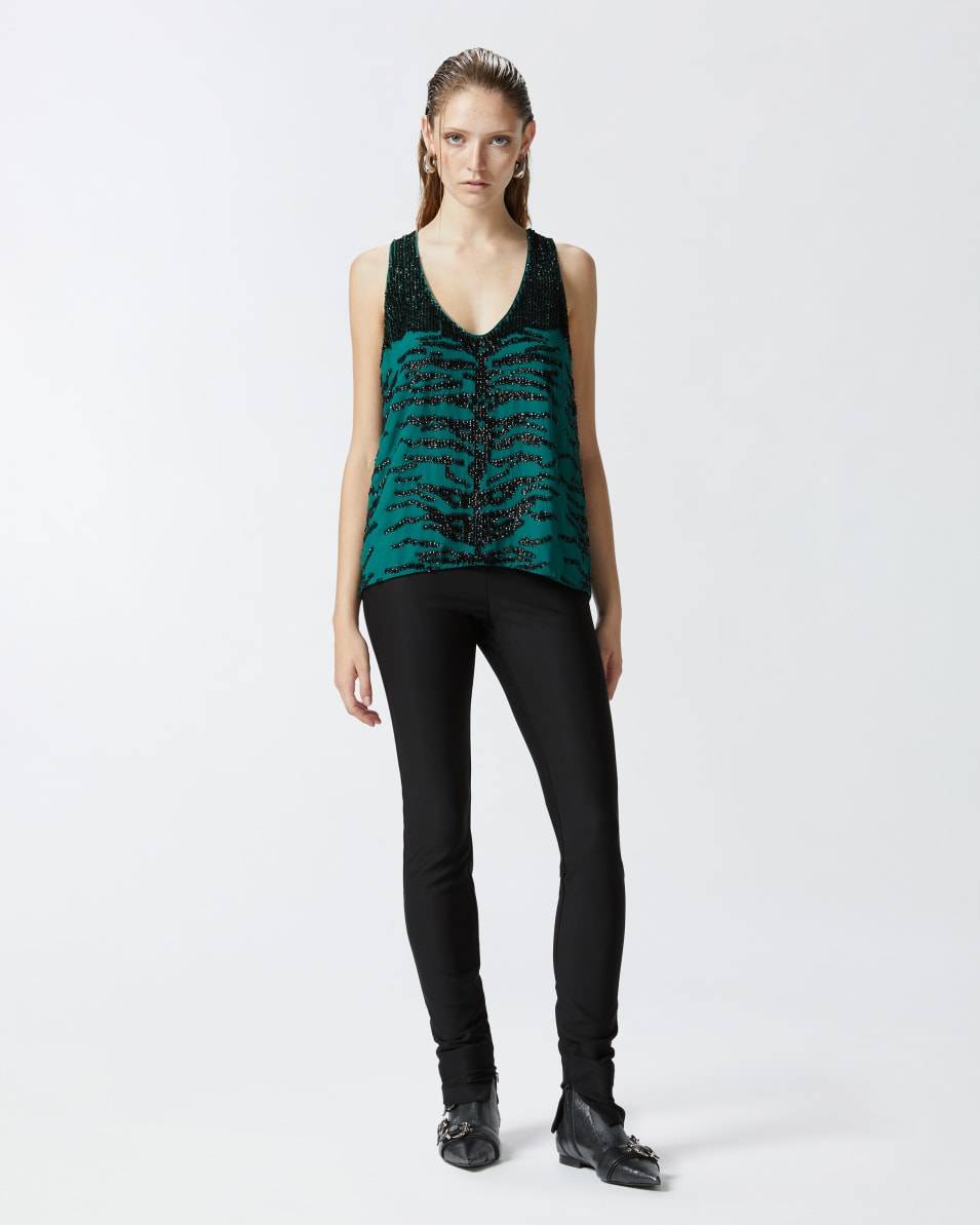 Pinko Top mit Pailletten-Zebramuster Begrenztes Angebot