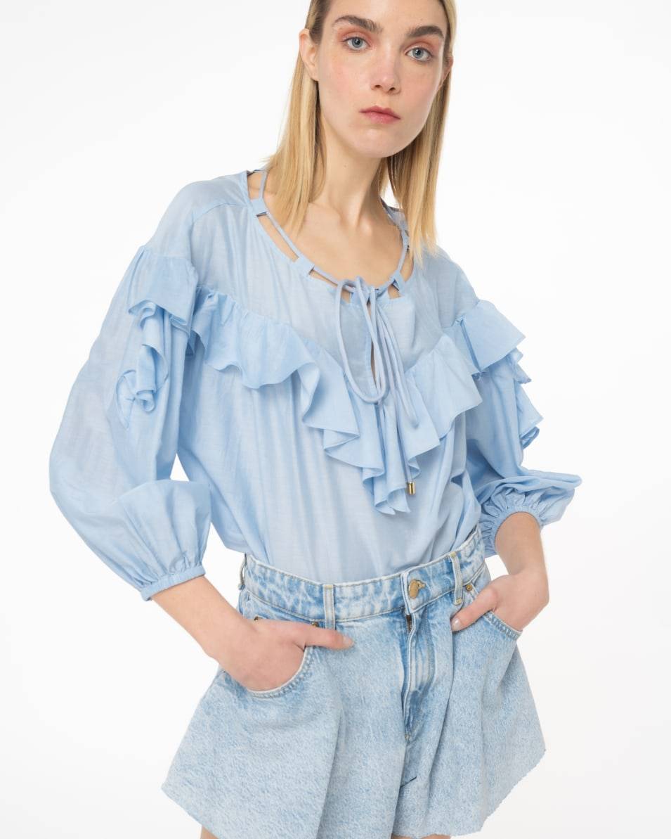 Pinko Bluse mit großem Volant Super Sparpreis