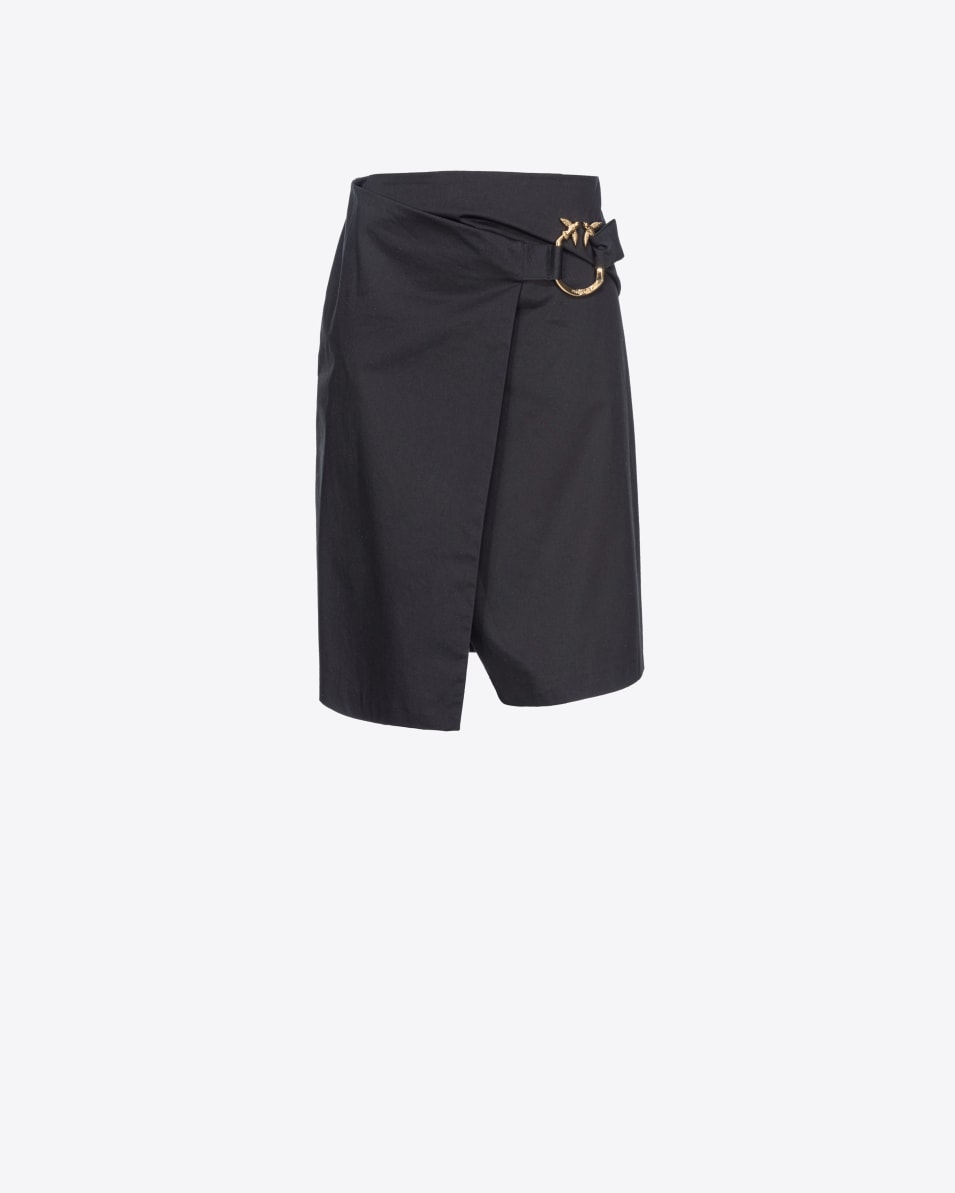 Pinko Midirock aus technischem Satin mit Piercing-Schnalle Neueste Stile