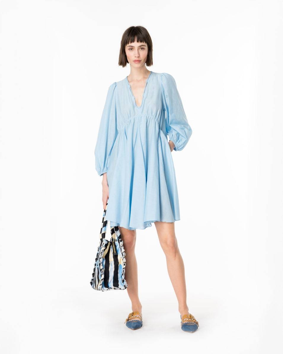 Pinko Kleid aus Baumwoll- und Seidenvoile Outlet