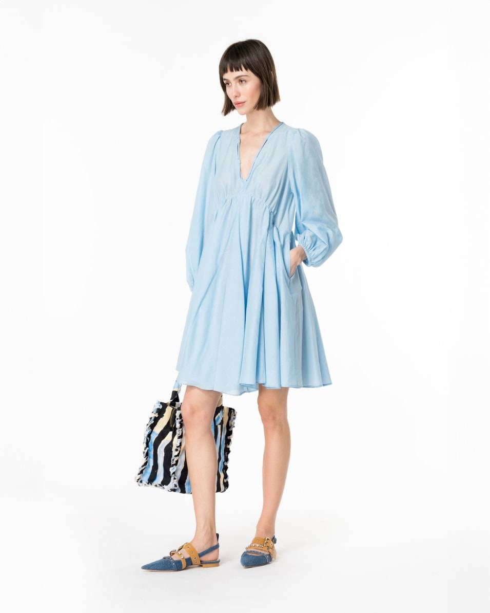 Pinko Kleid aus Baumwoll- und Seidenvoile Outlet