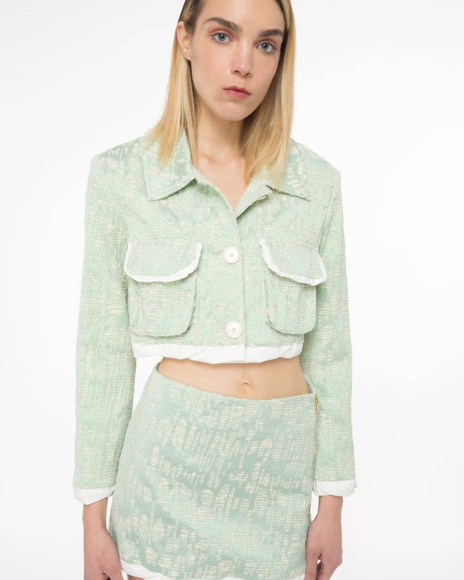 Pinko Kurzjacke Lurex-Flechtgewebe Auslauf
