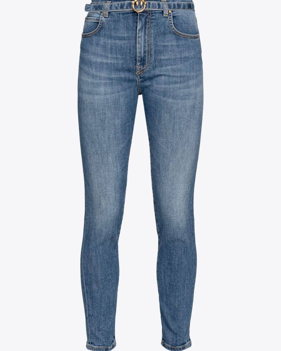 Pinko Skinny Jeans aus Stretch-Denim in Vintage-Optik Verkauf
