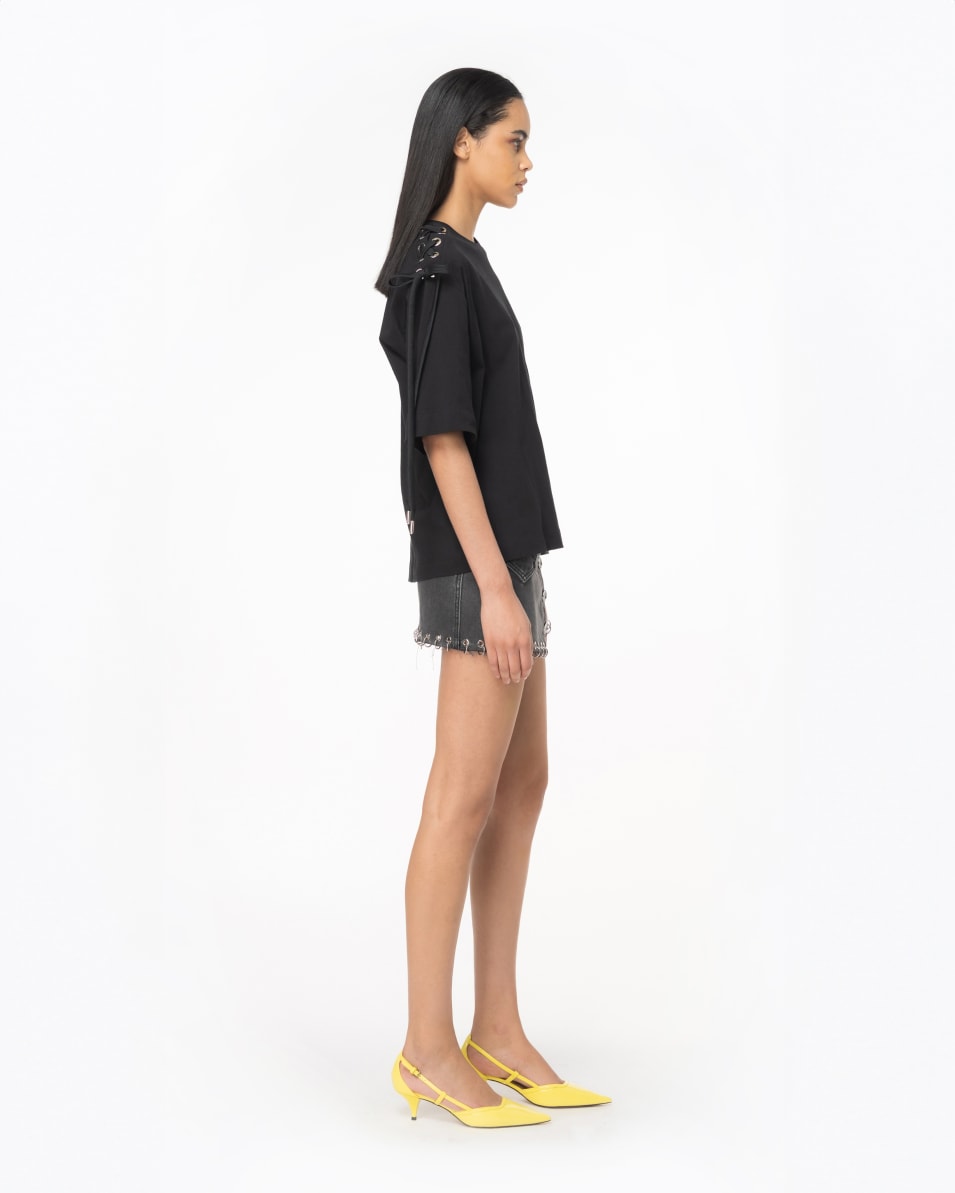 Pinko T-Shirt mit über den Schultern gekreuzten Bändern im Angebot