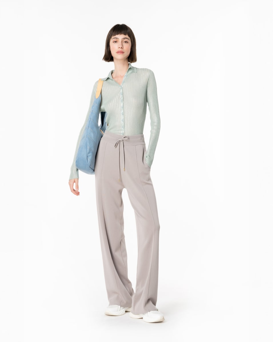Pinko Gerippter Pullover mit Lurex und Knöpfen Blitzverkäufe