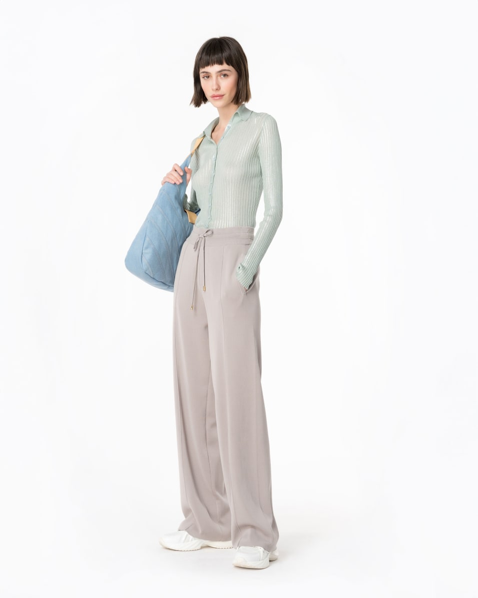 Pinko Gerippter Pullover mit Lurex und Knöpfen Blitzverkäufe