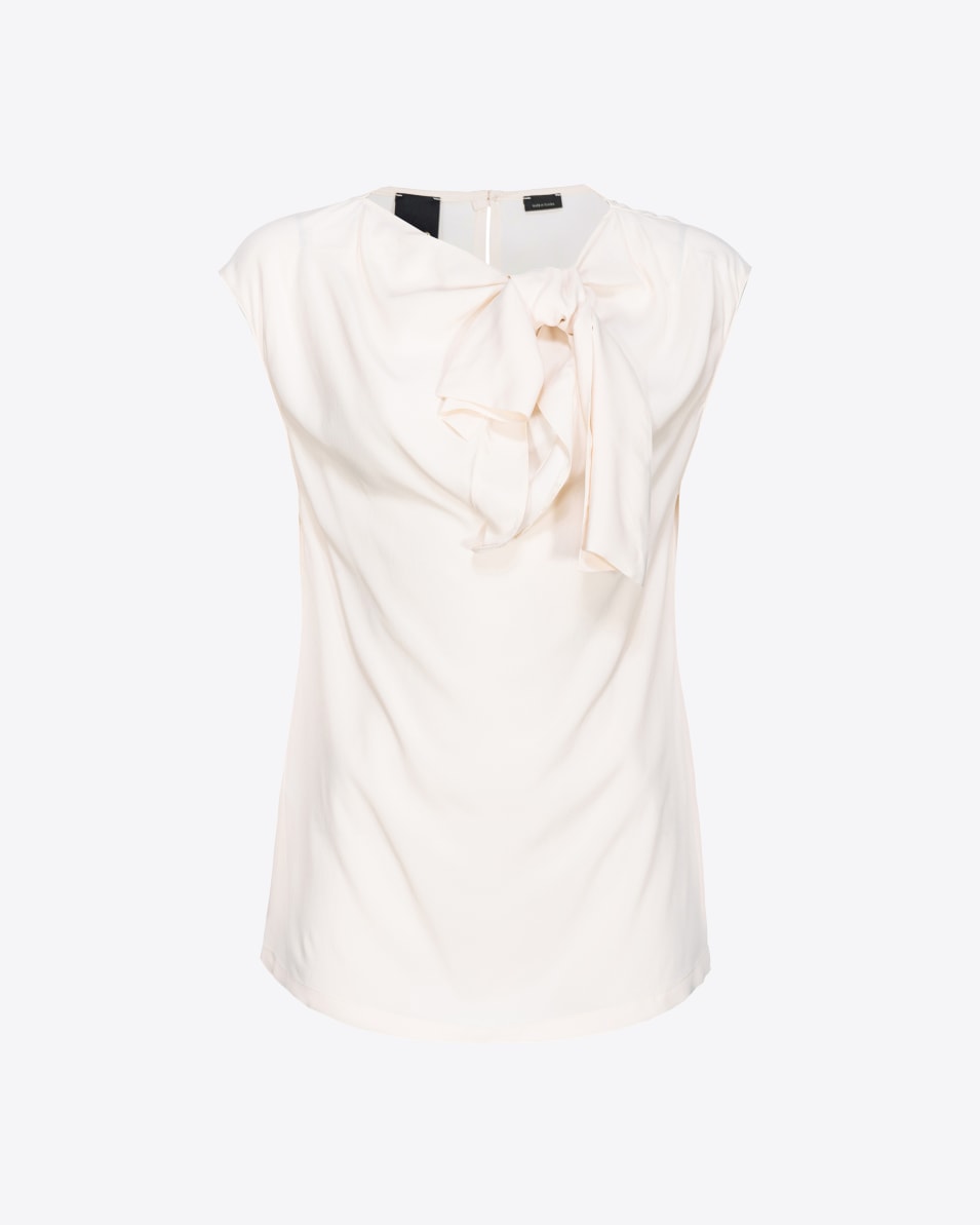 Pinko Top aus Seidenmix mit Schleife Rabatt