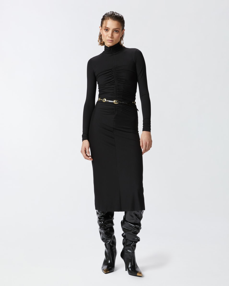 Pinko Jersey midi dress with zip Lagerräumung