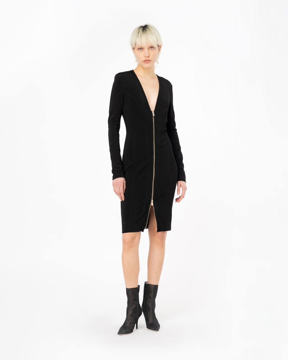 Pinko Midikleid mit Steppnähten Tiefpreis