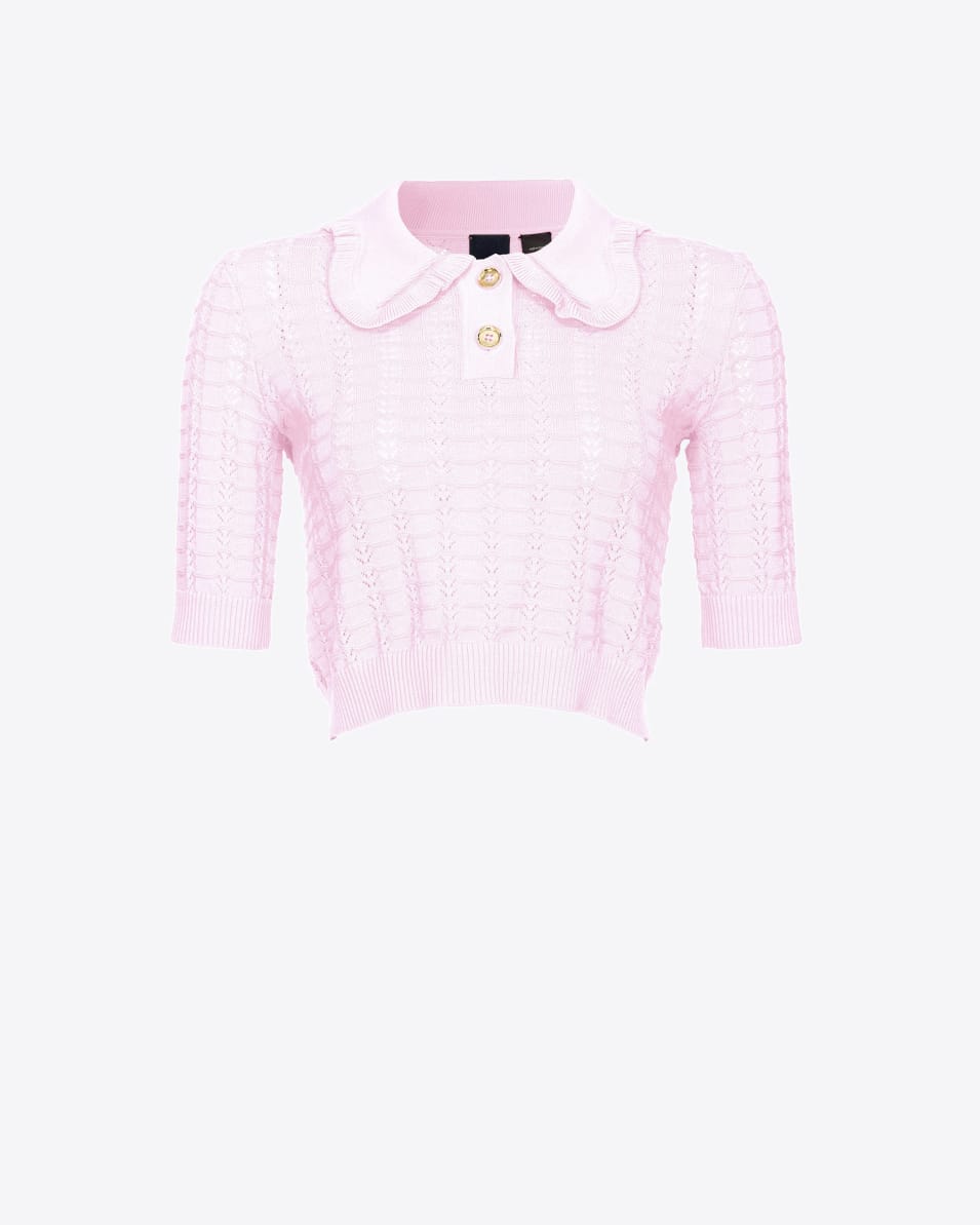 Pinko Kurzpullover mit Fächermuster Begrenzte Freigabe