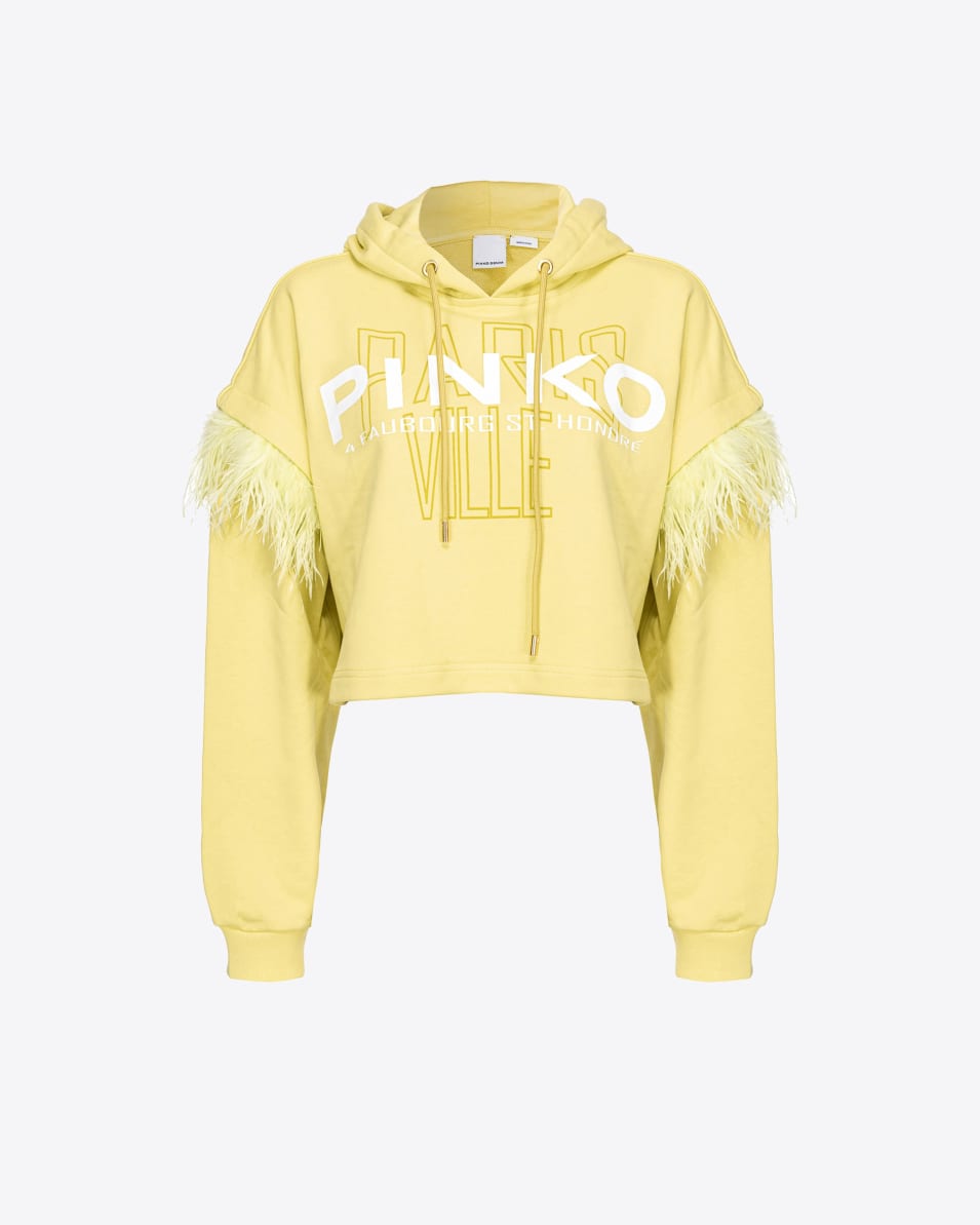 Pinko Sweatshirt PINKO Cities mit Federn Neueste Stile