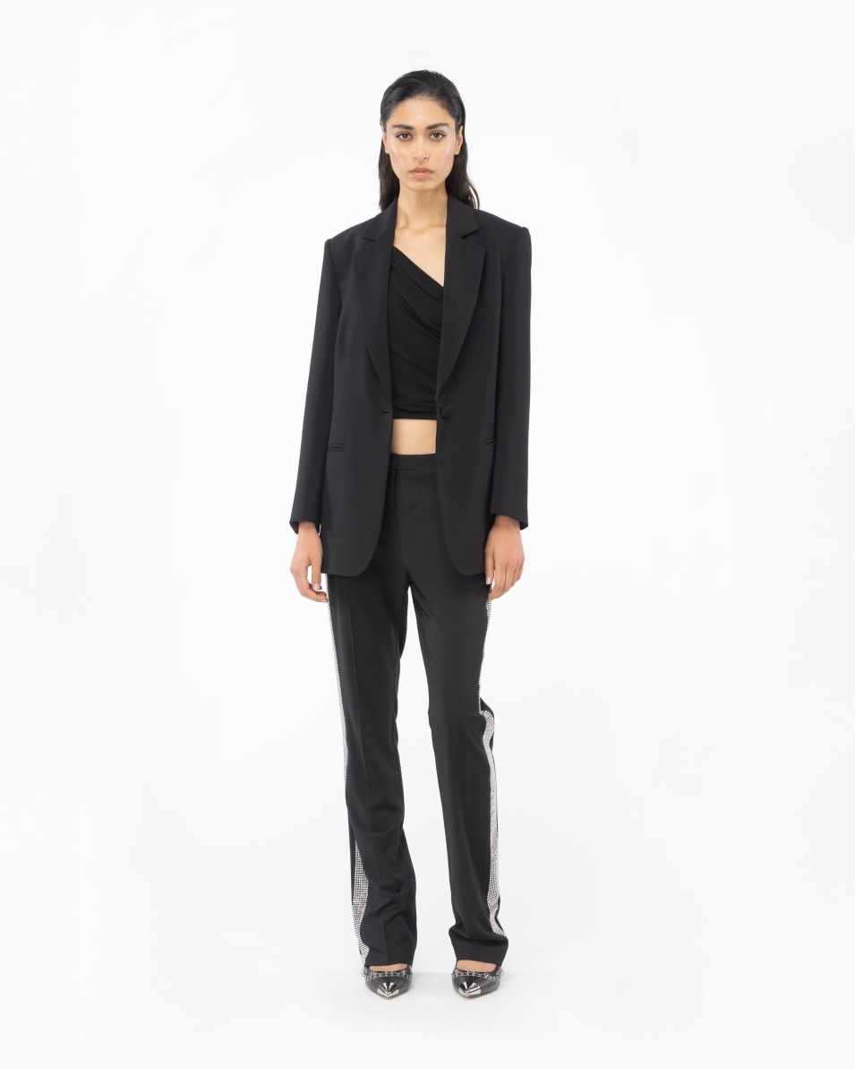 Pinko Hose mit strassbesetztem Galonstreifen Zeitbegrenzte Promotion