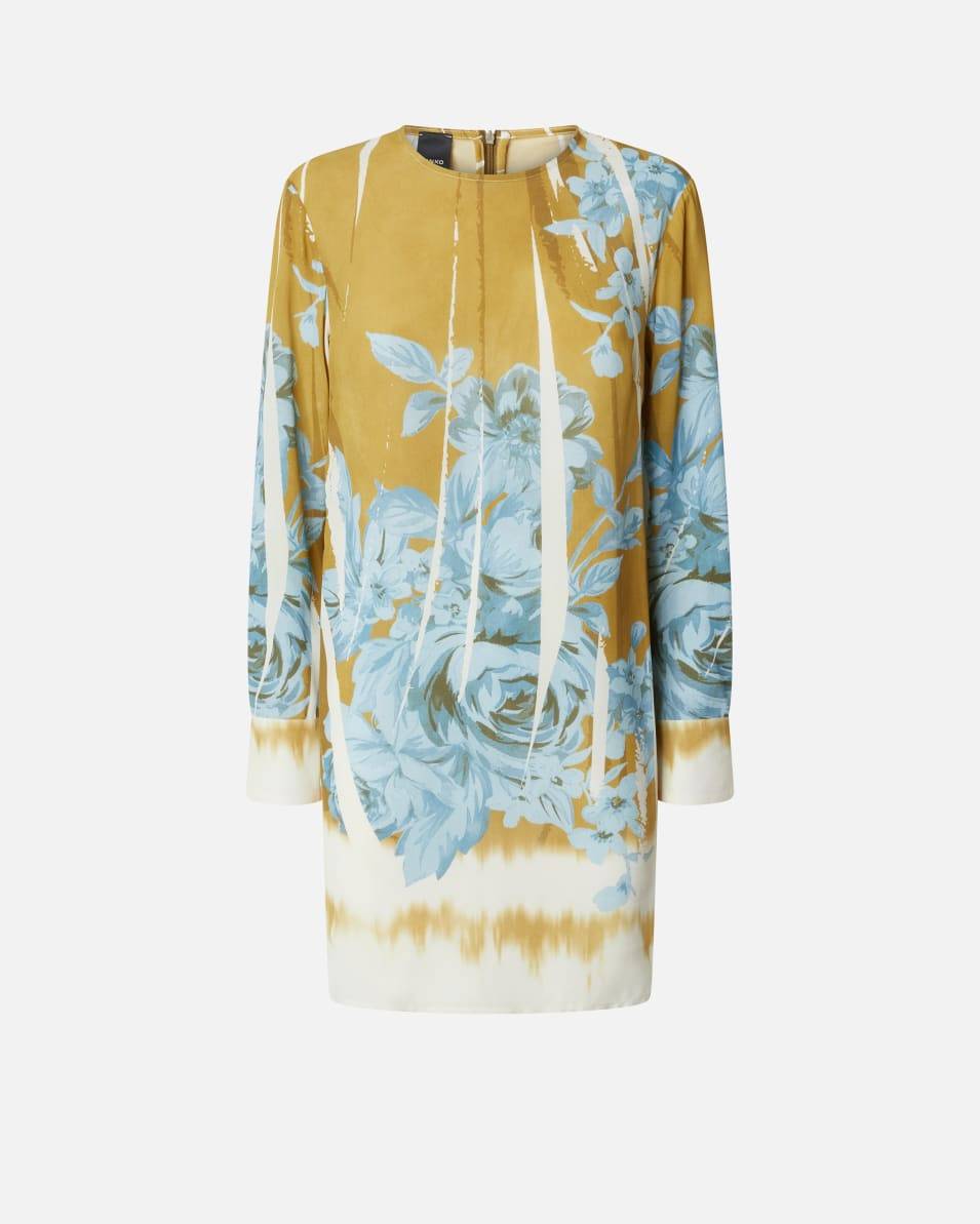 Pinko Kurzes Kleid mit Rosen-Print Bis zu 55% Rabatt