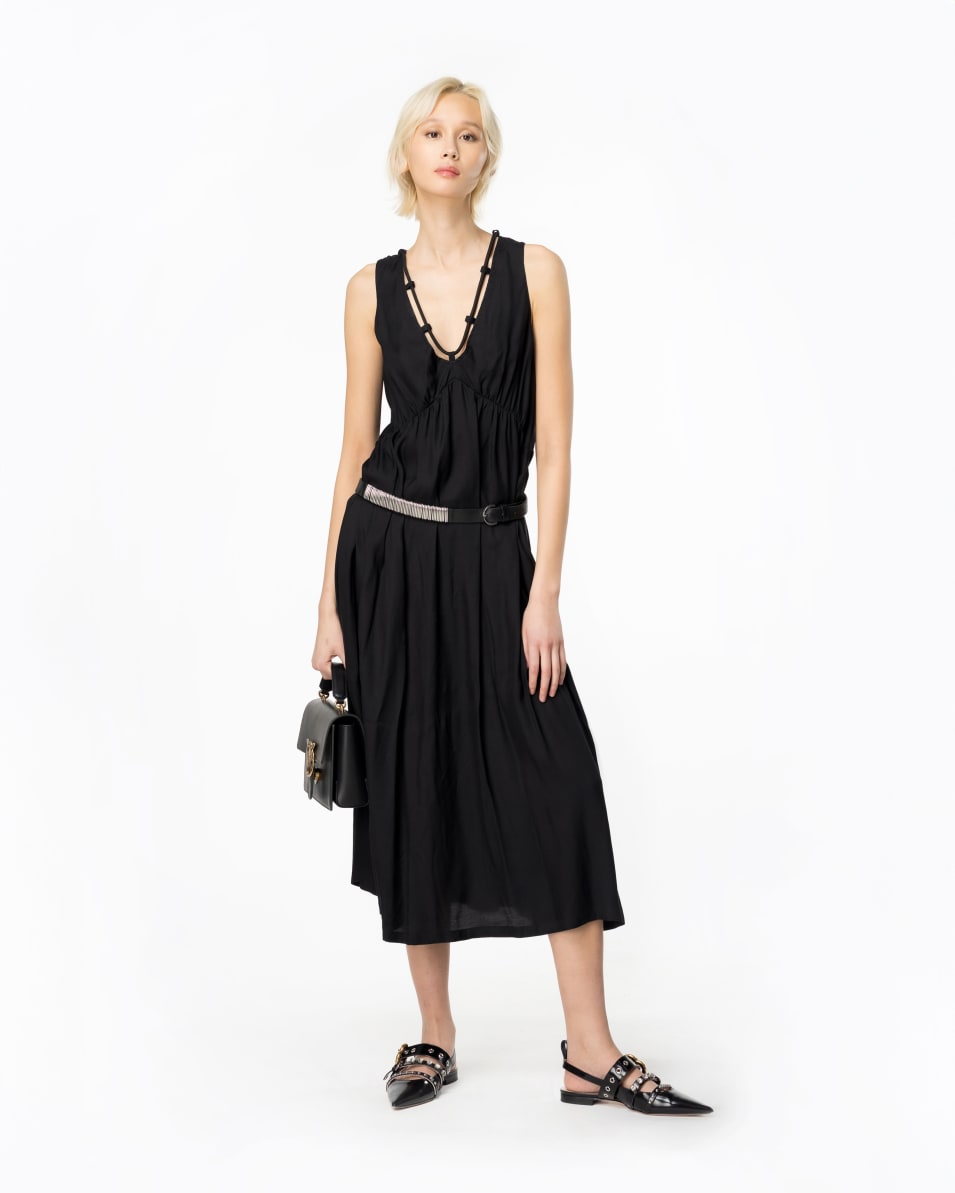 Pinko Langes Kleid aus technischem Popeline Outlet