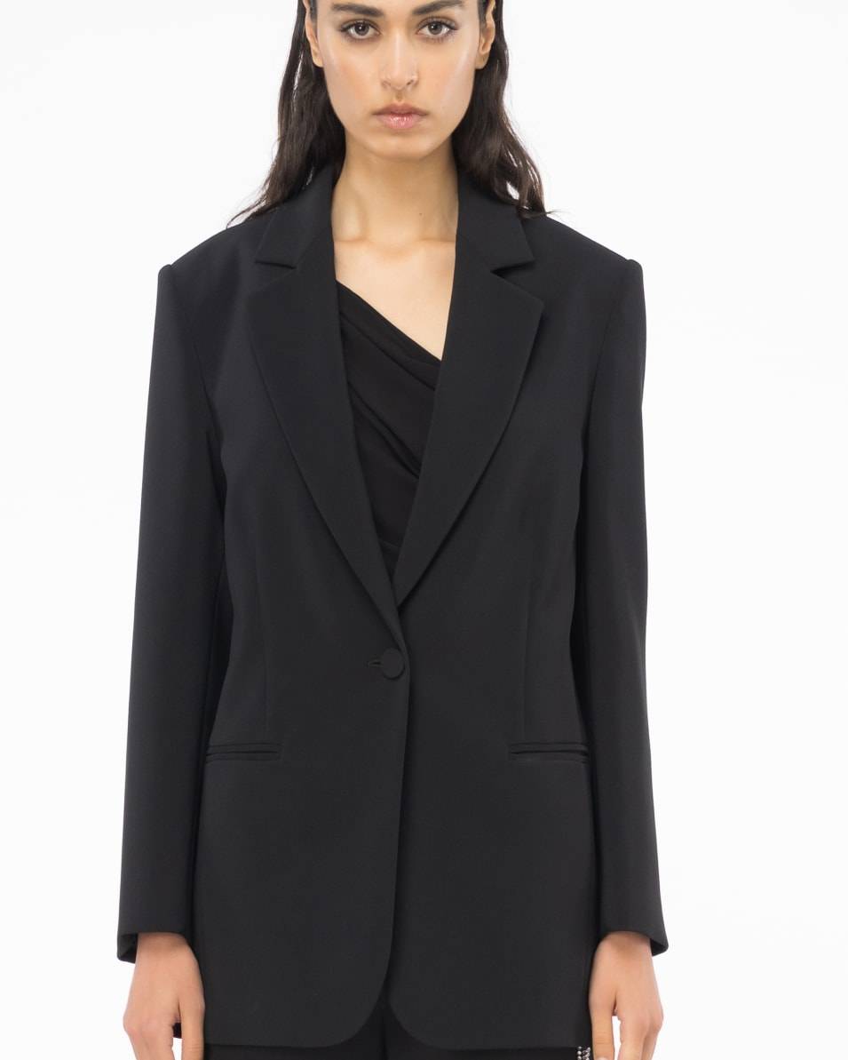 Pinko Blazer Stretch-Crêpe unifarben Verkauf