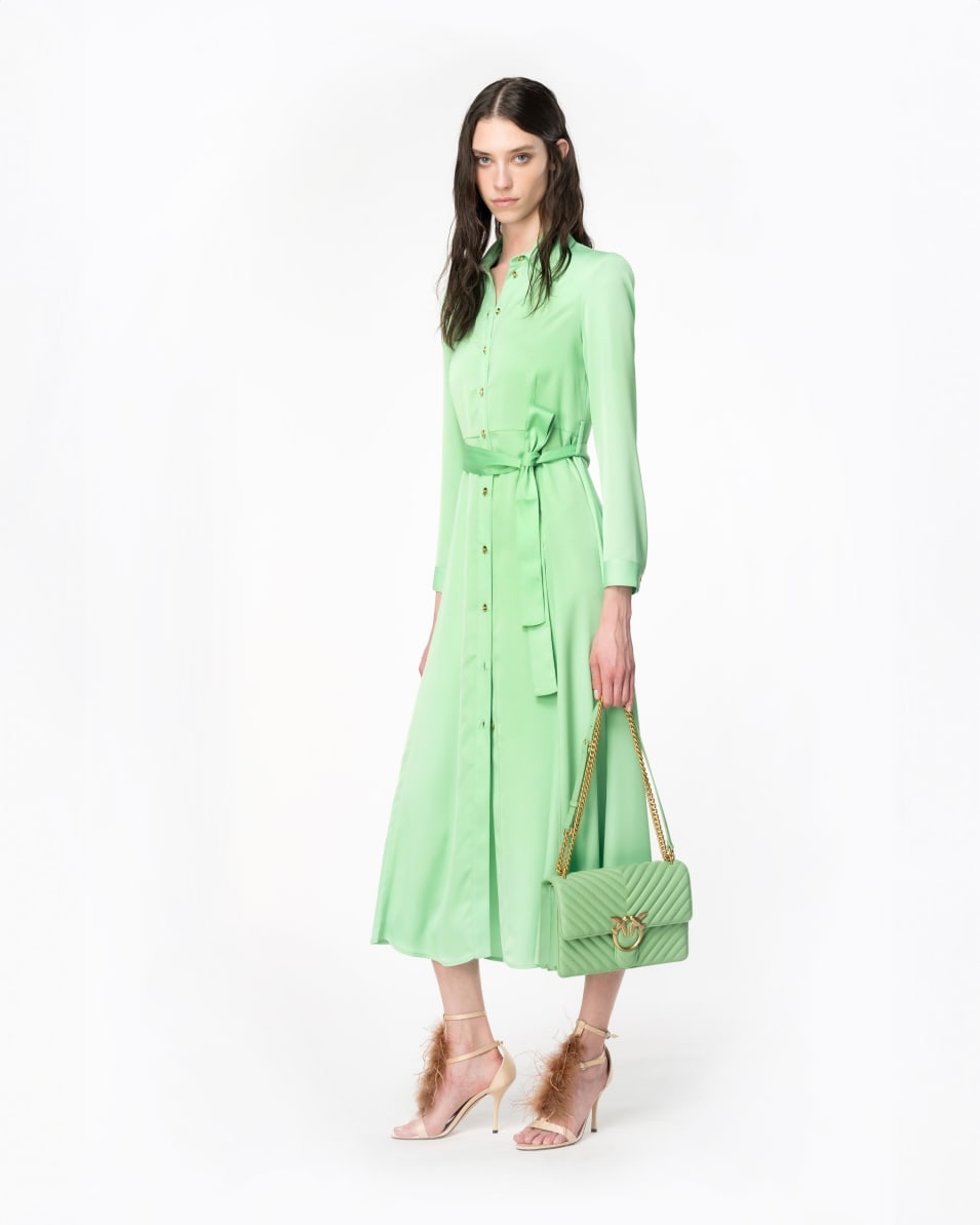 Pinko Hemdblusenkleid aus mattem Satin Blitzverkäufe