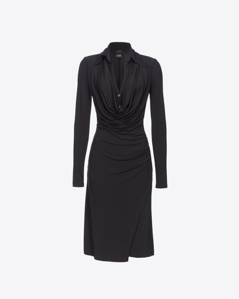 Pinko Midikleid Interlock mit Raffungen Großer Ausverkauf