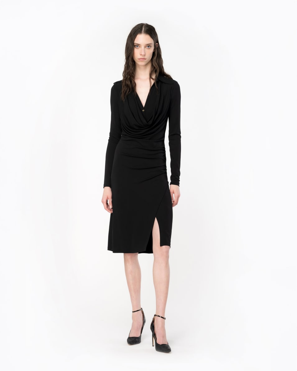 Pinko Midikleid Interlock mit Raffungen Großer Ausverkauf