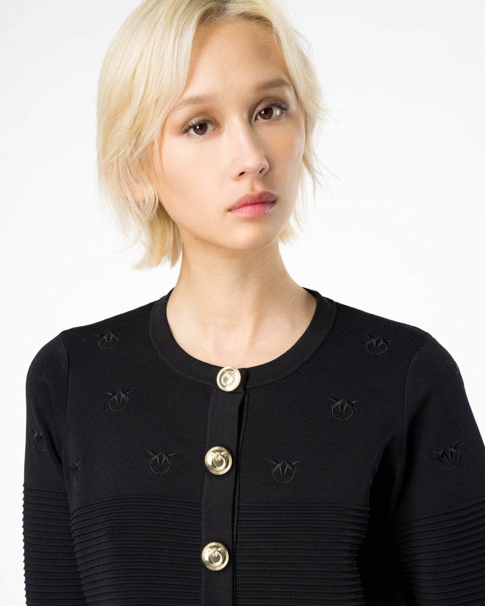 Pinko Kurzer Cardigan Jacquard Love Birds Flash Sale
