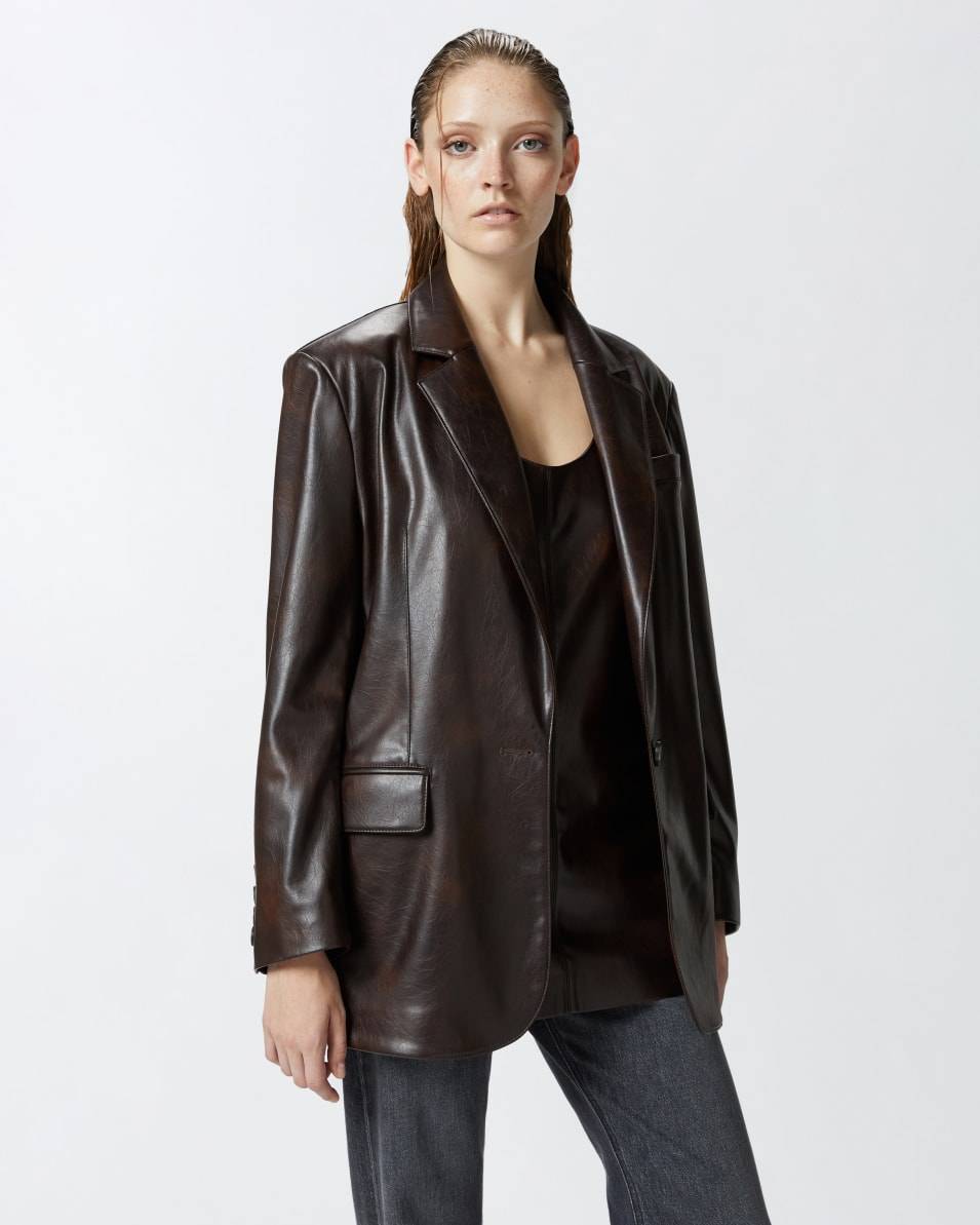 Pinko Classic leather-effect fabric blazer Exklusivangebot