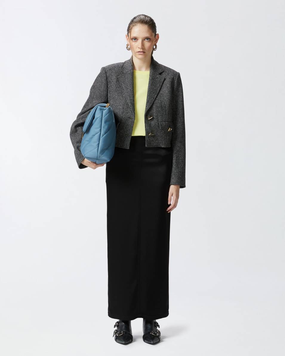 Pinko Langer Satinrock mit Schlitz hinten Preisnachlass