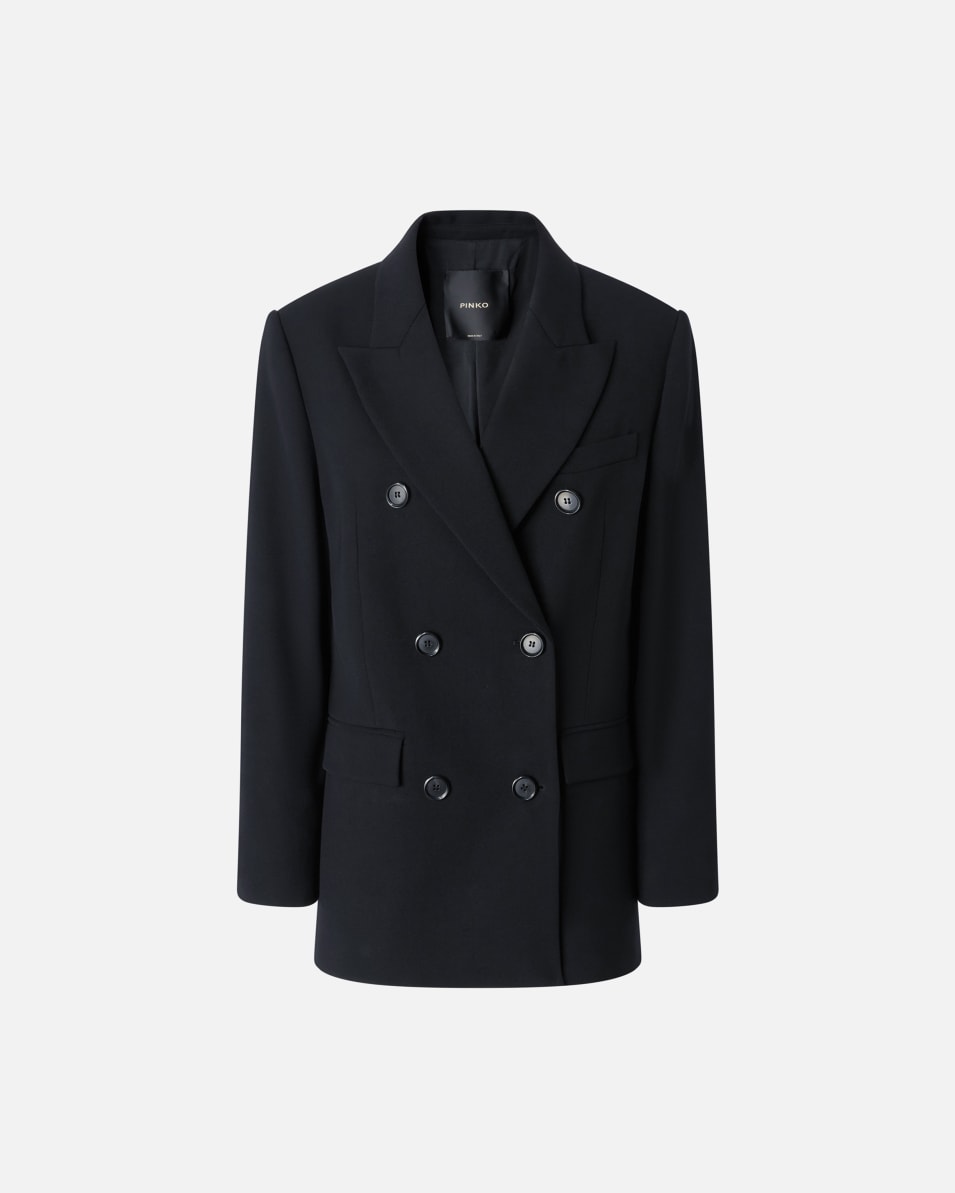 Pinko Zweireihiger Oversize-Blazer aus Wollmix-Twill Valentinstagsangebot
