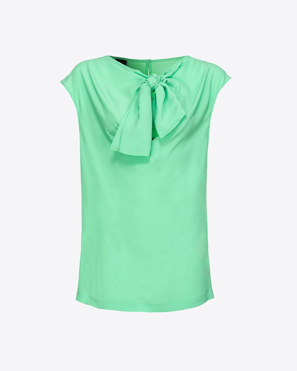 Pinko Top aus Seidenmix mit Schleife Riesige Ersparnisse
