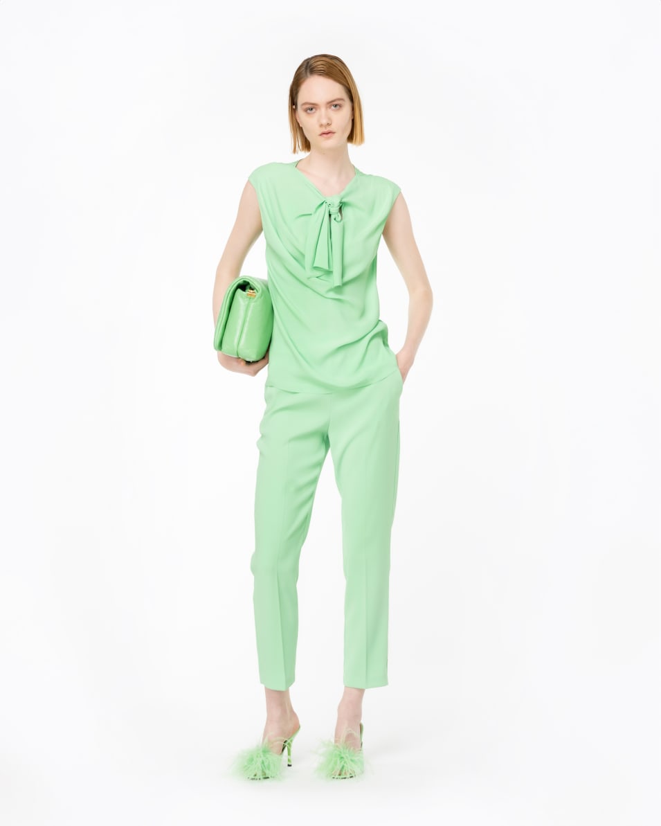 Pinko Top aus Seidenmix mit Schleife Riesige Ersparnisse