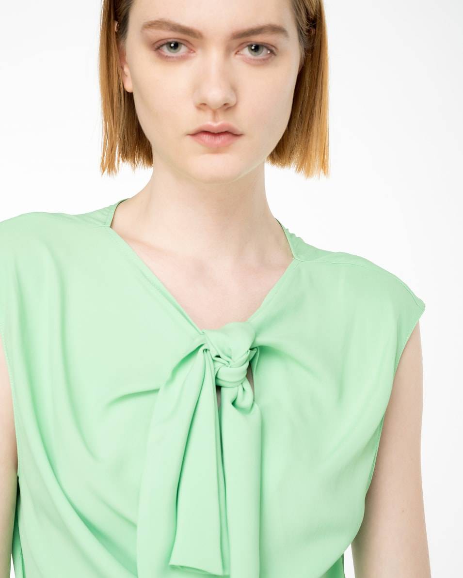 Pinko Top aus Seidenmix mit Schleife Riesige Ersparnisse