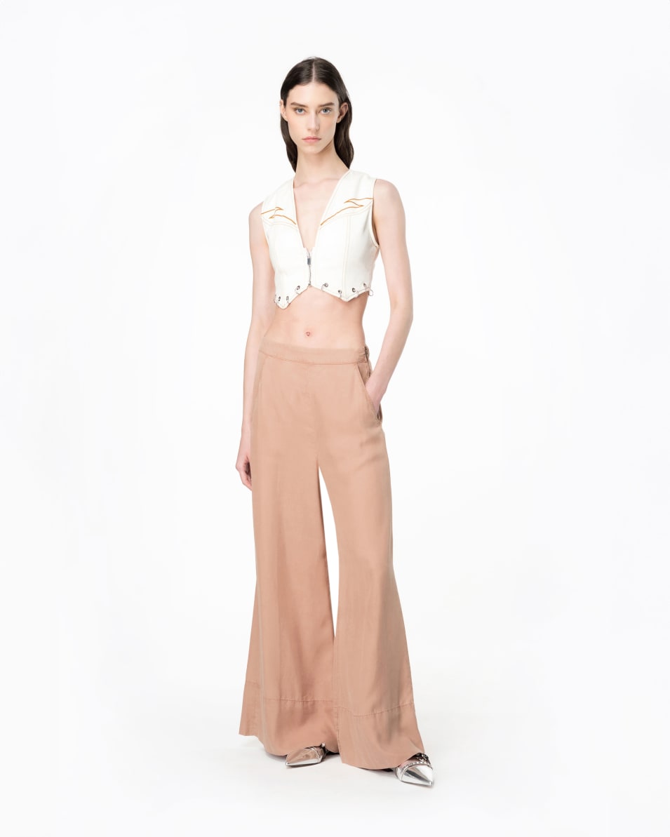 Pinko Wide-Leg-Hose Lyocell Kostenlose Rückgabe