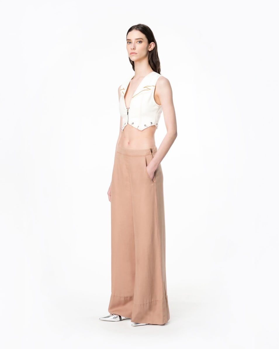 Pinko Wide-Leg-Hose Lyocell Kostenlose Rückgabe