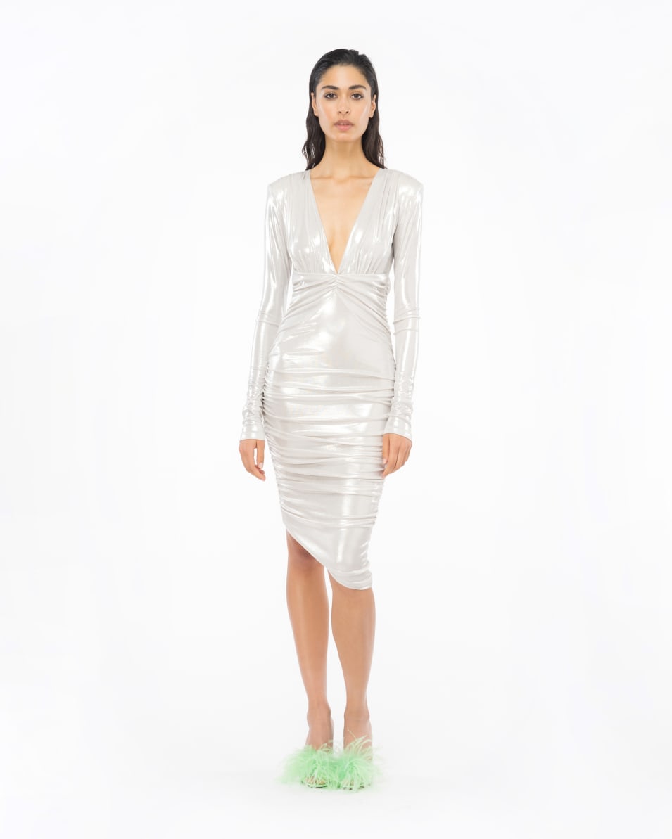 Pinko Longuette-Kleid aus Metallic-Jersey Nur für heute