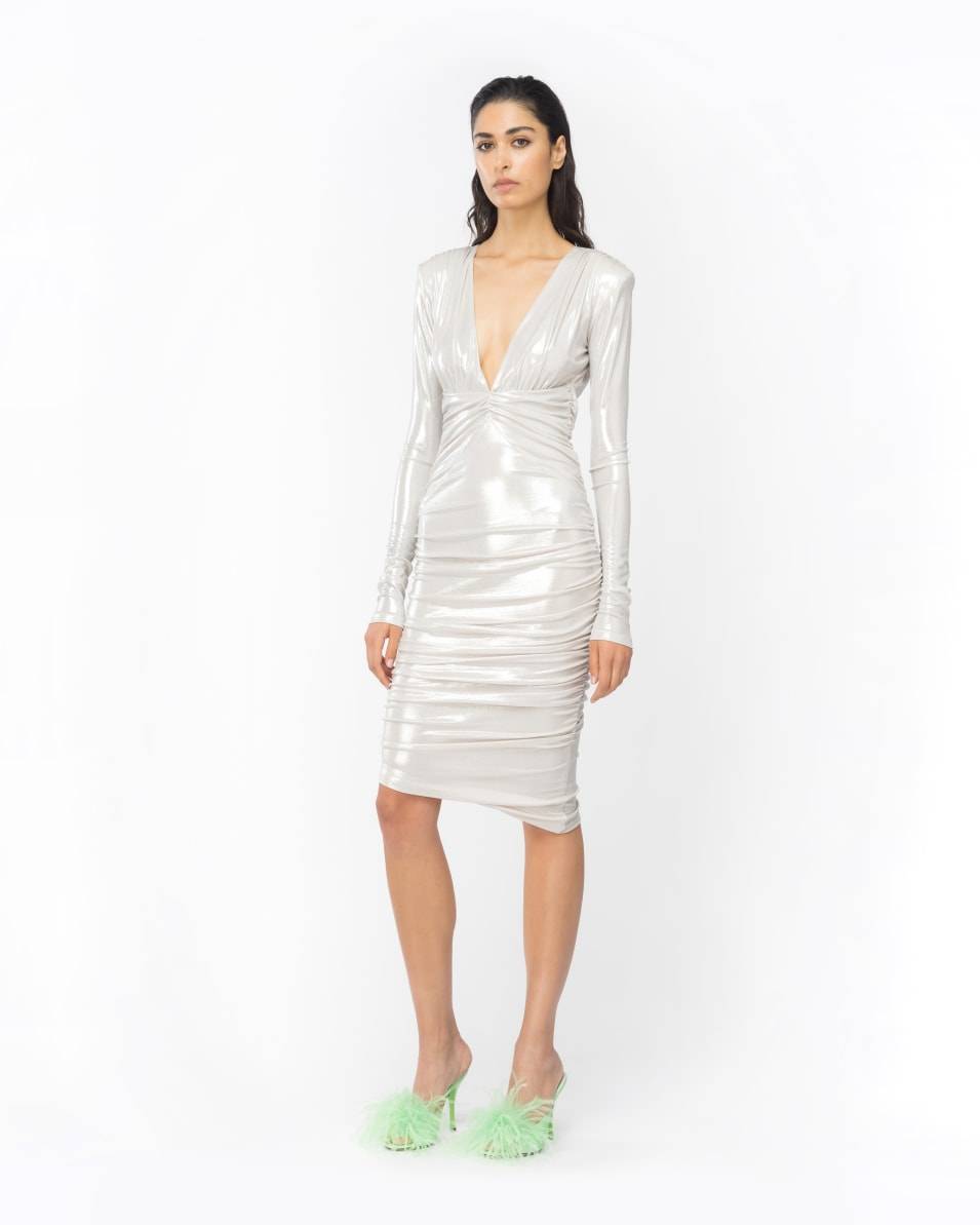 Pinko Longuette-Kleid aus Metallic-Jersey Nur für heute