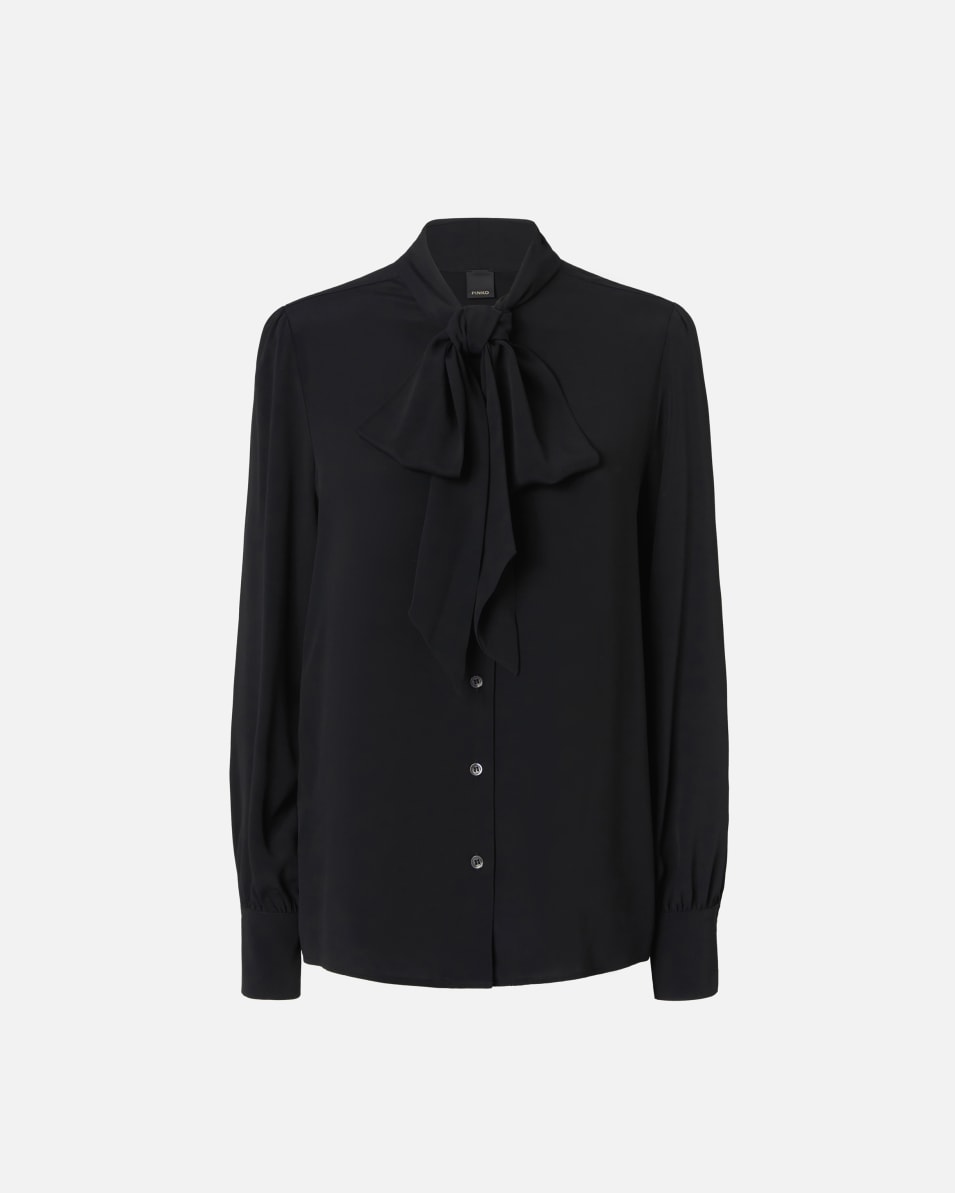 Pinko Bluse aus Seidenmischgewebe mit Schleife Discount Store für neue Produkte