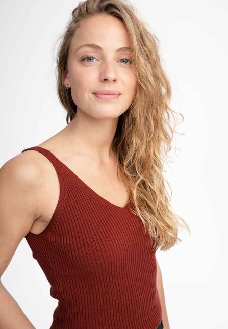 Melawear V-Neck Strick Top RHADA Fabrik Onlineshop