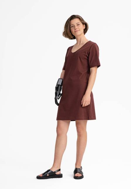 Melawear Damen V-Neck Kleid JANITRA Sonderangebot