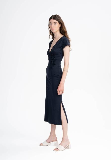 Melawear V-Neck Kleid lang SHREOSHI Cyber Monday