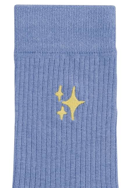 Melawear Unisex Gerippte Socken Stickerei 1er Pack Valentinstagsangebot