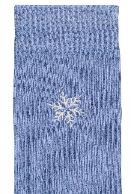 Melawear Unisex Gerippte Socken Stickerei 1er Pack Lagerräumung