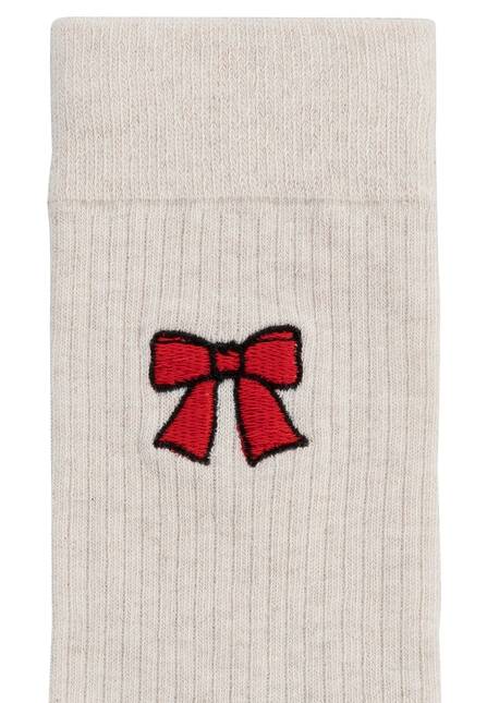 Melawear Unisex Gerippte Socken Stickerei 1er Pack Zeitlich begrenztes Angebot