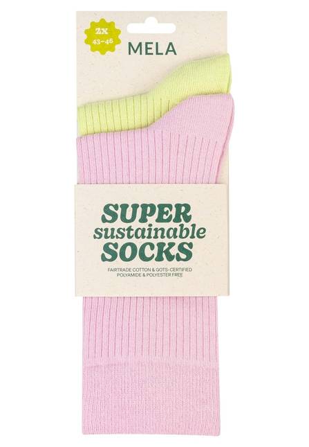 Melawear Gerippte Socken 2er Pack Große Rabatte