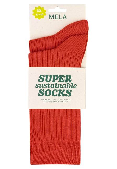 Melawear Gerippte Socken 2er Pack Räumungsverkauf