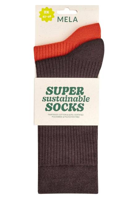 Melawear Gerippte Socken 2er Pack Sonderangebote
