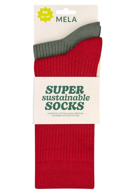 Melawear Gerippte Socken 2er Pack Riesige Ersparnisse