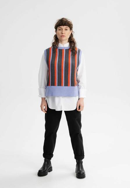Melawear Damen Jacquard Strick Pullunder JAMUNA Bis zu 55% Rabatt