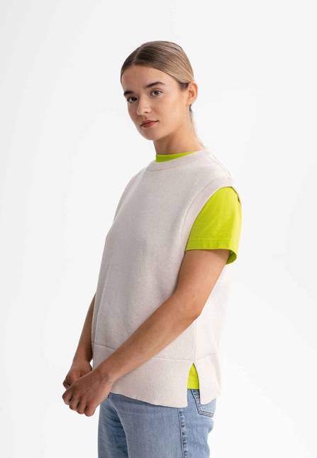 Melawear Damen Jacquard Strick Pullunder JAMUNA Nur noch ein Tag übrig