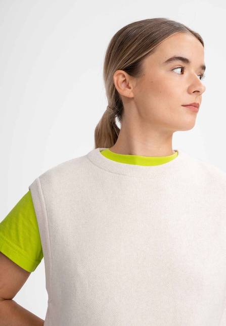 Melawear Damen Jacquard Strick Pullunder JAMUNA Nur noch ein Tag übrig