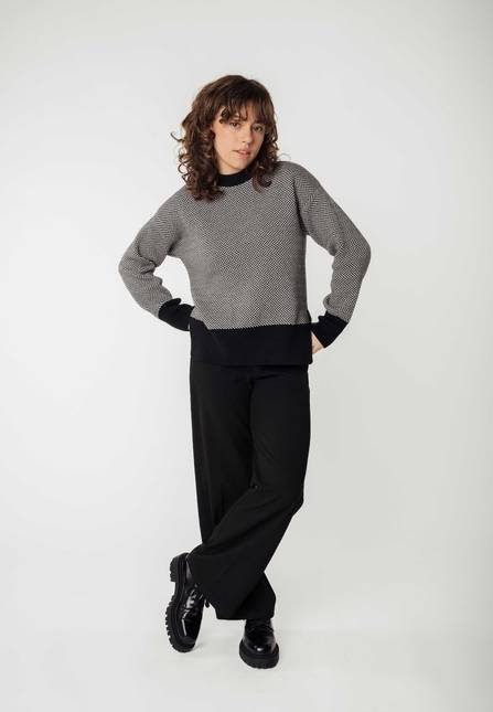 Melawear Jacquard Strickpullover FAIZA Speichern exportieren