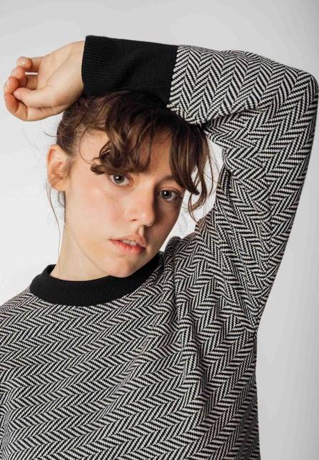 Melawear Jacquard Strickpullover FAIZA Speichern exportieren