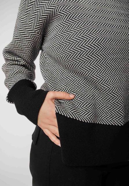 Melawear Jacquard Strickpullover FAIZA Speichern exportieren